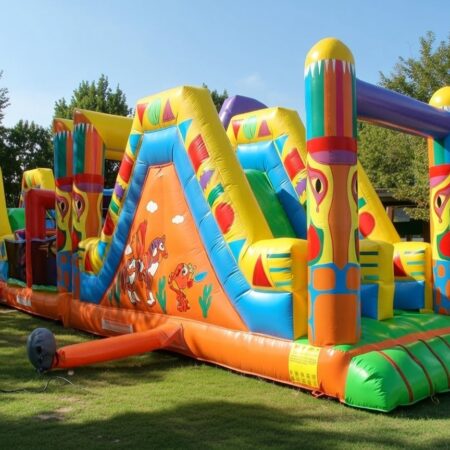 Large Inflatable Indian Obstacle Track for Hire