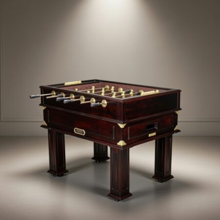 Custom Leather And Brass Foosball Table