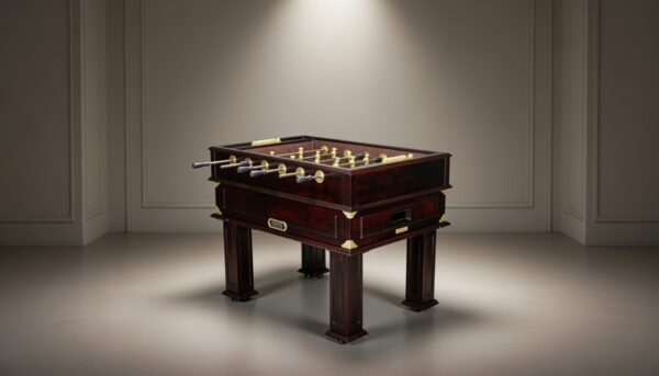Custom Leather And Brass Foosball Table 1 Custom Leather And Brass Foosball Table