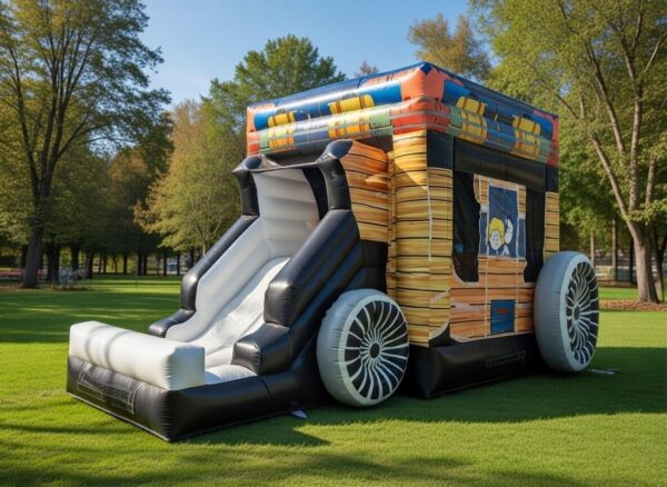 Royal Princess Carriage Jump And Slide For Hire | Enchanted Combo Castle Rental Cape Town