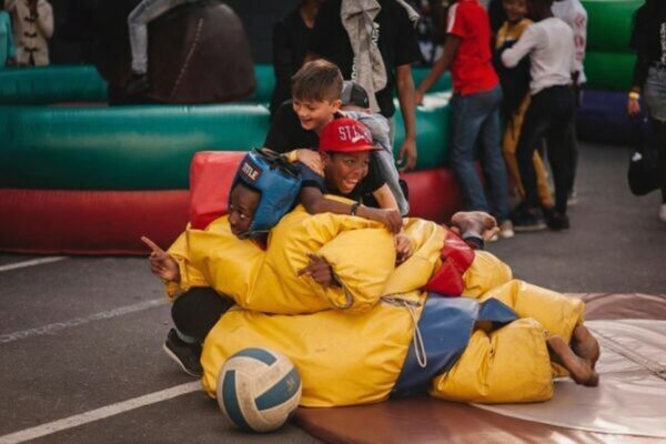 Yellow Stuffed Sumo Wrestling Suits to Rent 2 Yellow Stuffed Sumo Wrestling Suits to Rent