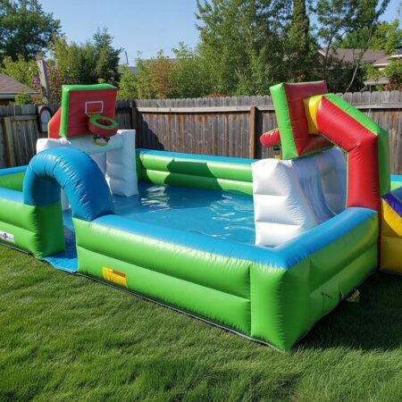 Soccer & Basketball Combo Inflatable For Hire