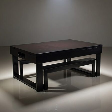 Designer Pool Table with Matching Top & Benches