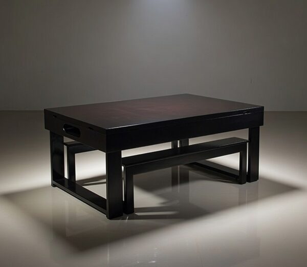 Designer Pool Table with Matching Top & Benches