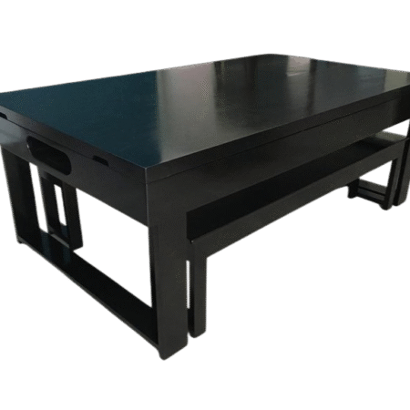 Designer Pool Table + Matching Top & Benches
